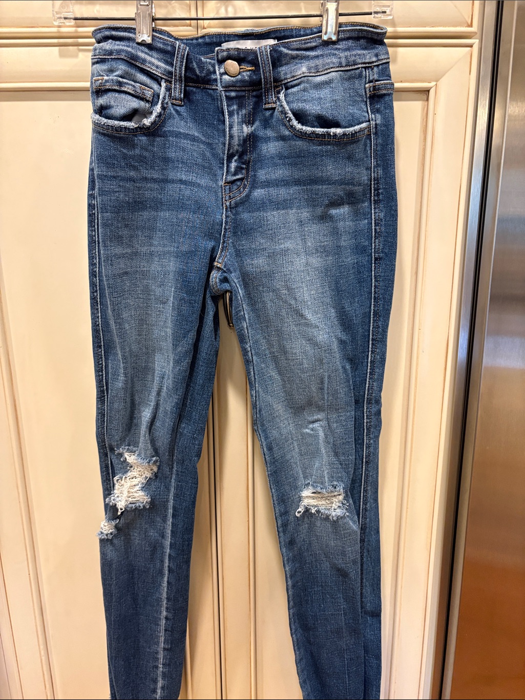Flying Monkey Brand Distressed Straight Leg Jeans